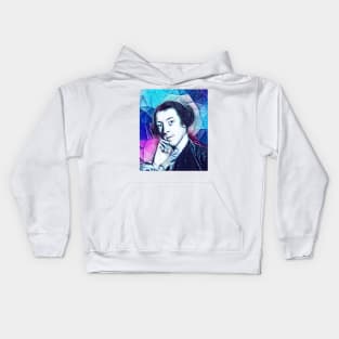 Horace Walpole Snowy Portrait | Horace Walpole Artwork 13 Kids Hoodie